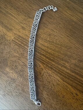 Brighton Silver-Tone Scroll Link Bracelet